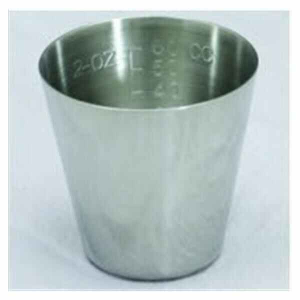 Cup Medicine 2oz Stainless Steel Graduated 2x2-1/8